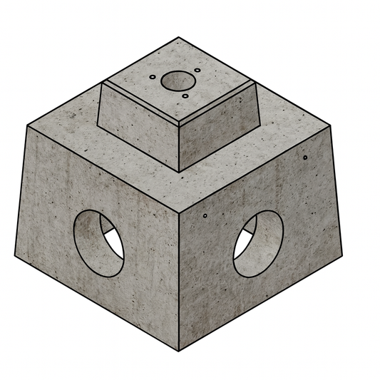 Cito 250 et Cito 500 Socle en béton - Fondation préfabriquée spécialement conçue pour les bornes de recharge Cito - 250 Kg