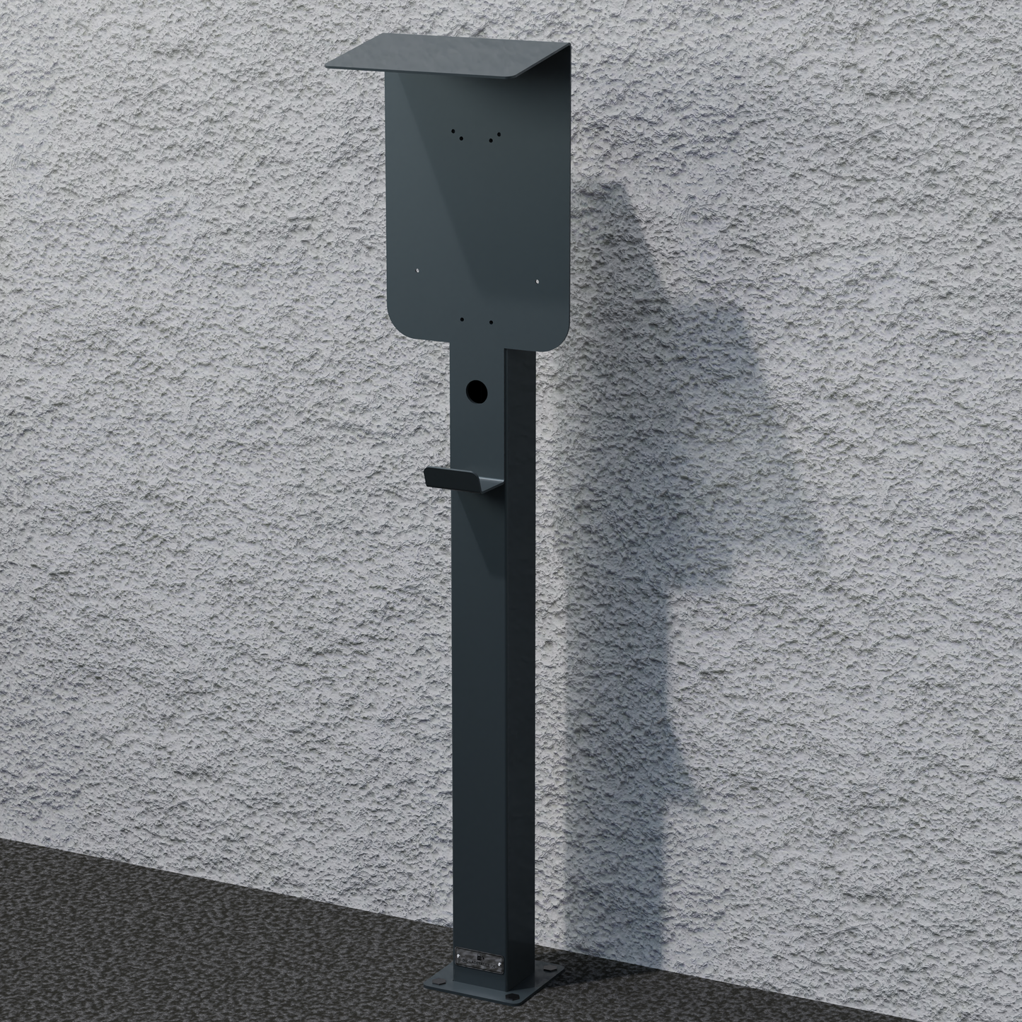 Ladesäule passend für Alpha ESS Smile G3 EVCT11 Wallbox mit Dach und Kabelhaken | Ständer | Standfuß | Stele | Base