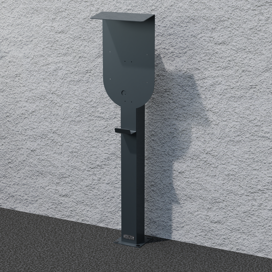Colonne de recharge adaptée à E.ON Drive vBox / Vestel eCharger EVCO4 Wallbox avec toit | support | pied | stèle