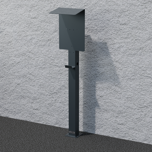 Colonne de charge adaptée à Mercedes Benz ECE Wallbox avec toit | support | pied | stèle | base