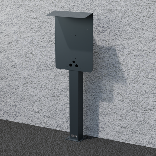 Colonne de recharge adaptée à l'eCHARGE cPH2 de Hardy Barth avec toit | support | pied | stèle