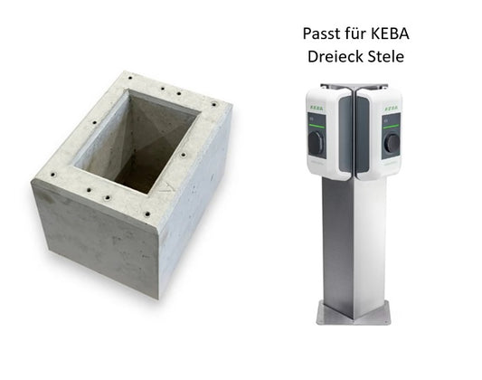 Fondation préfabriquée spécialement conçue pour le pied double triangle KeContact P20 / P30 V3 de KEBA ( Article : 99839)