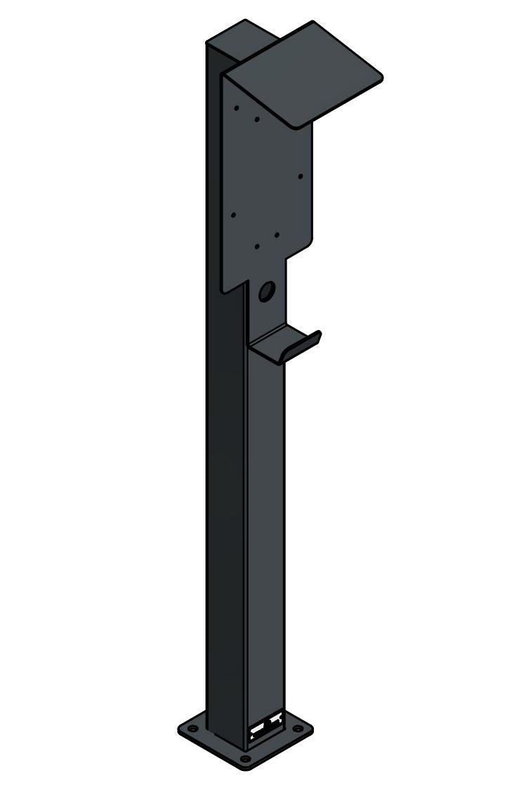 Colonne de charge adaptée à Huawei FusionCharge et SmartCharger Wallbox avec toit | support | pied | stèle | base