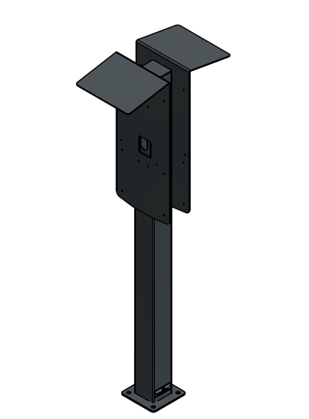 Colonne de charge double "DUO" spéciale pour ABL EMH1 Wallbox - Stèle - Pied - Support