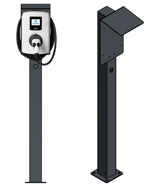 Colonne de charge adaptée à Alfen Eve Single ou Double Pro Wallbox avec toit | support | pied | stèle | également adaptée à la Senec Wallbox Pro