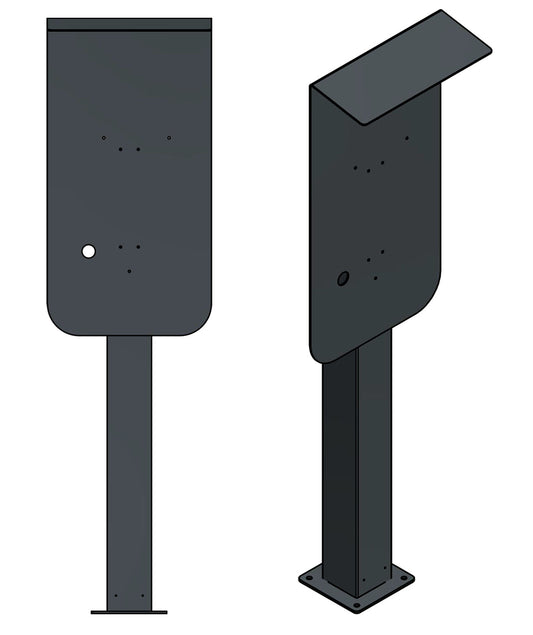 Borne de recharge adaptée à Porsche Lade Dock Wallbox avec toit | support | pied | stèle | base