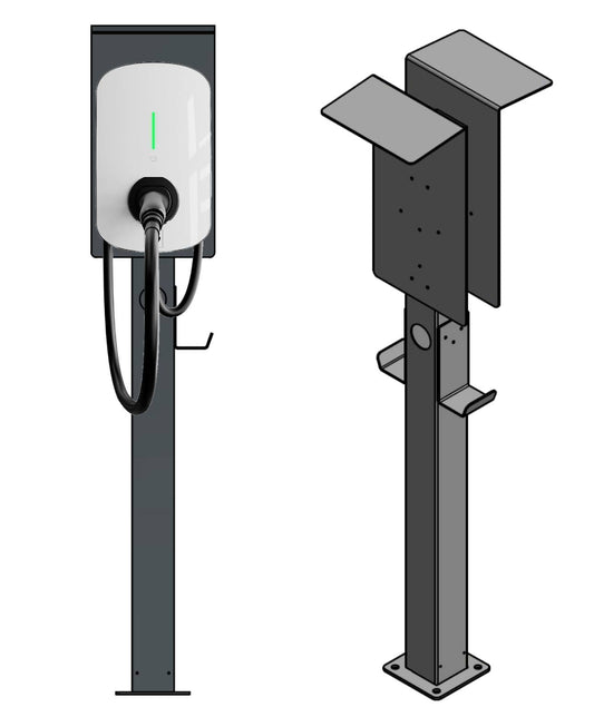 Colonne de charge adaptée à Smartfox Pro Charger Wallbox avec toit | support | pied | stèle