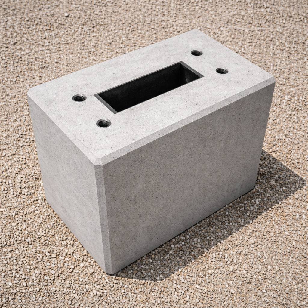 Fertigfundament speziell für Hager XVA130 / XVA135 / XVA140 / XVA137 Standfuß - Ständer Stele