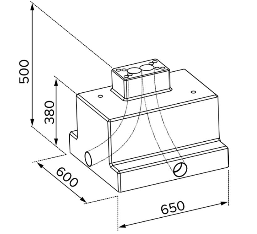 Fertigfundament passend für MENNEKES AMEDIO Ladesäulen - Betonfundament