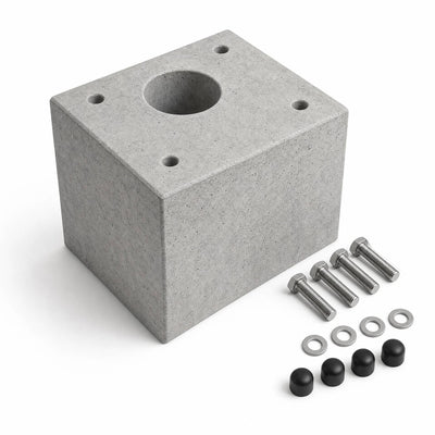 Fertigfundament aus Beton speziell passend für Standfuß Pracht Alpha Stele NRG9000 / NRG1010 / ALPHA9000