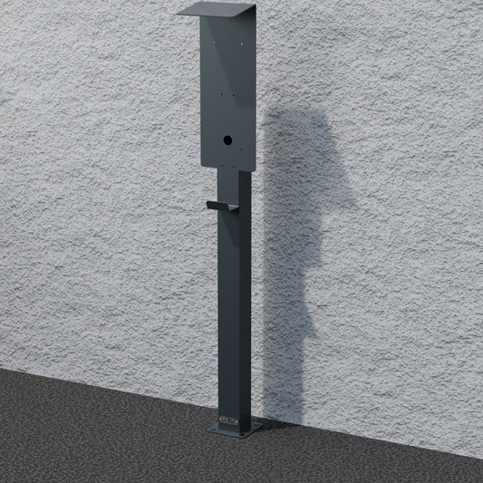 Colonne de recharge adaptée à Loxone Tree ou Air Wallbox avec toit | support | pied | stèle | base