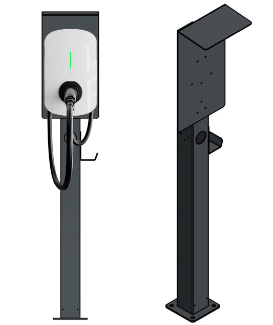 Colonne de charge adaptée à Smartfox Pro Charger Wallbox avec toit | support | pied | stèle