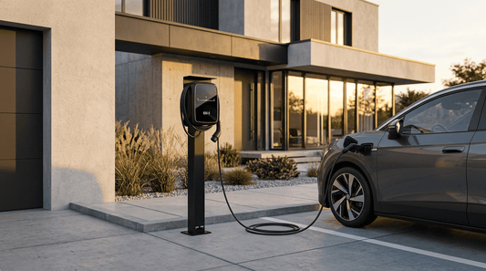 Colonne de charge adaptée à ELLI (VW) Audi, Skoda Wallbox avec toit | support | pied | stèle