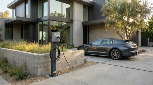 Colonne de charge adaptée à la SolarEdge Home Wallbox avec toit | Support | Pied | Stèle