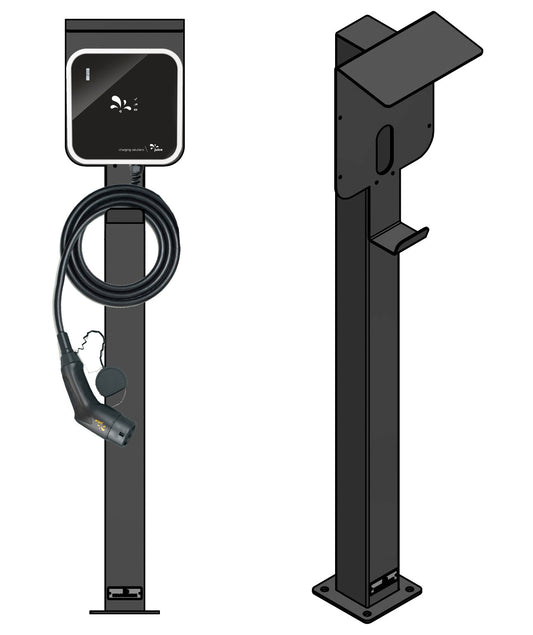 Colonne de charge adaptable sur Pulsar, Pulsar Plus Wallbox avec toit | support | pied | stèle | base