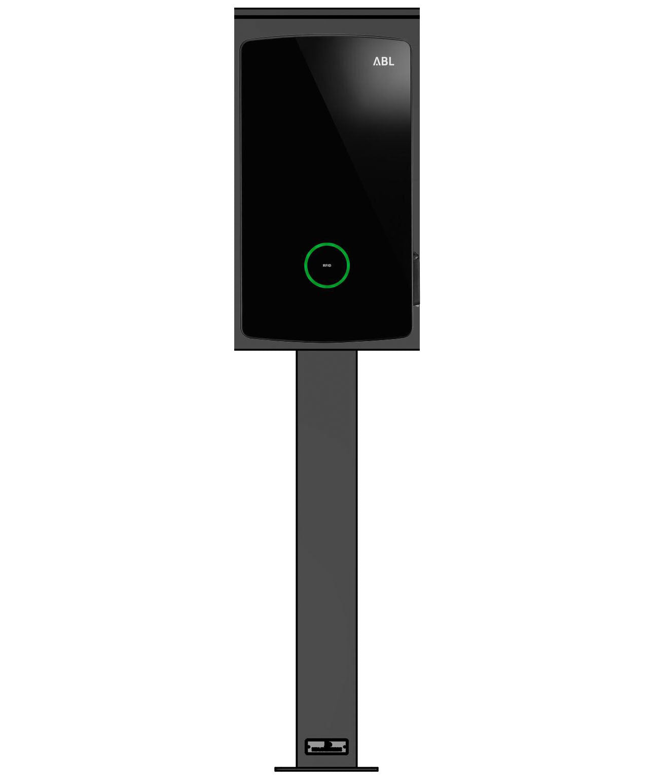 Colonne de charge adaptable sur ABL EM4 Wallbox | avec toit | support | pied | stèle