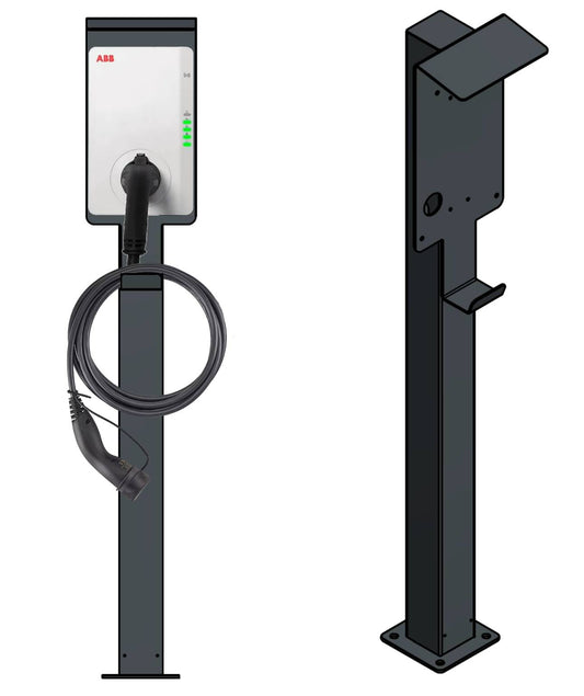 Colonne de recharge adaptée à Sonnen Charger Wallbox avec toit | support | pied | stèle | base