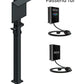 Colonne de recharge adaptée à OpenWB Series 2 Duo / Wallbox standard avec toit et 2 supports de câbles | support | pied | stèle