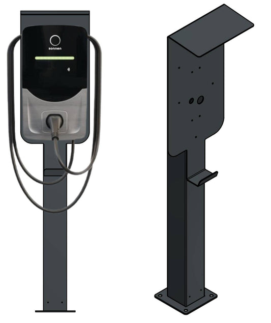 Colonne de recharge adaptée à Sonnen Charger Wallbox avec toit | support | pied | stèle | base