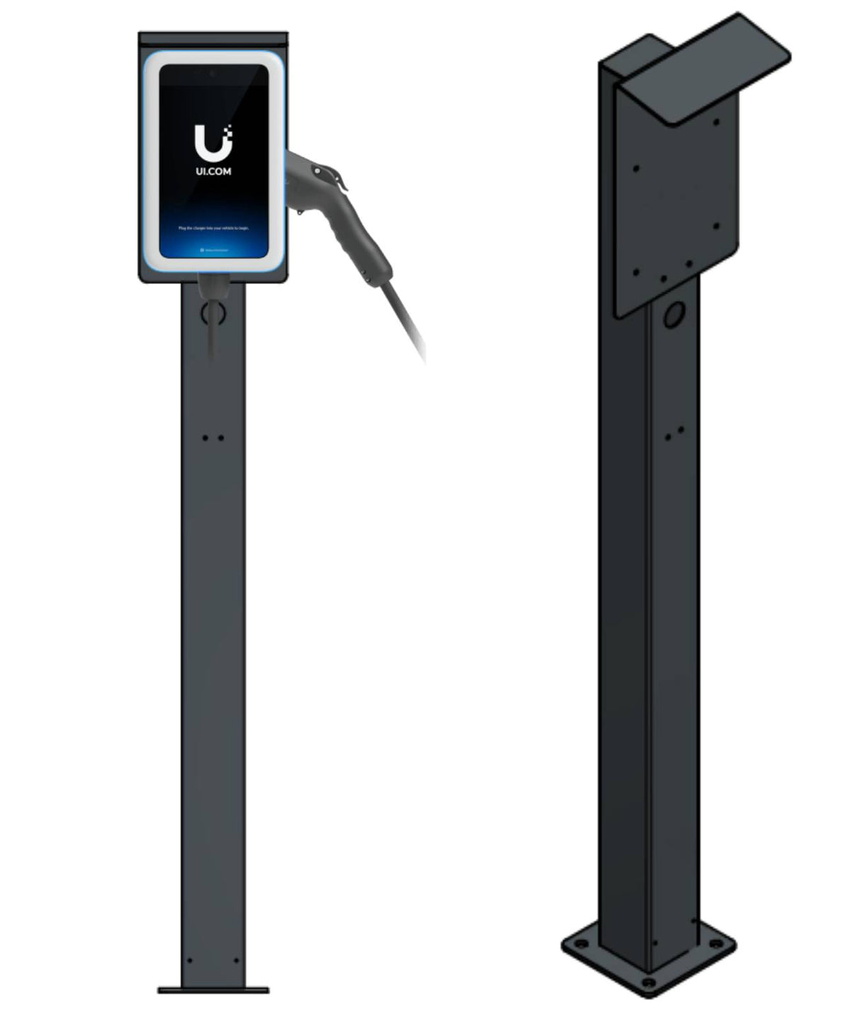 Ladesäule passend für Ubiquiti UniFi EV Station Pro Wallbox mit Dach | Ständer | Standfuß | Stele | Base