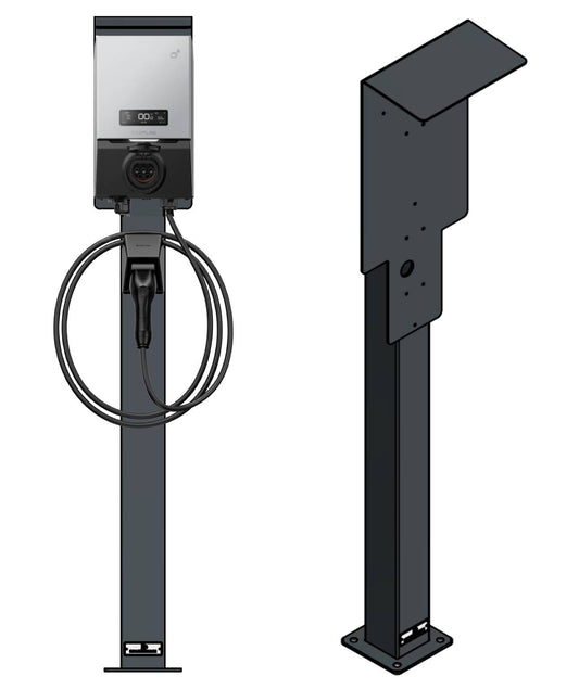 Ladesäule passend für EcoFlow Powerpulse 2 Wallbox mit Dach | Ständer | Standfuß | Stele