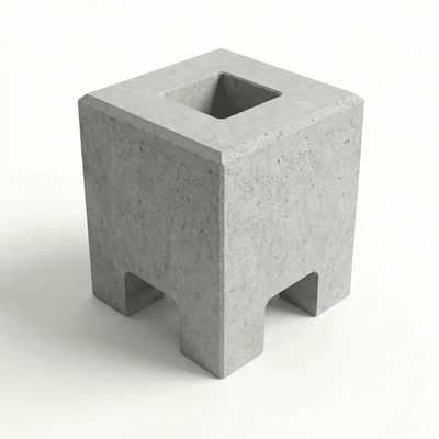 Cito 250 et Cito 500 Socle en béton - Fondation préfabriquée spécialement conçue pour les bornes de recharge Cito - 250 Kg