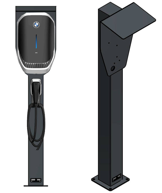 Colonne de charge adaptée à BMW & Mini Wallbox 3ème génération avec toit | support | pied | stèle | base