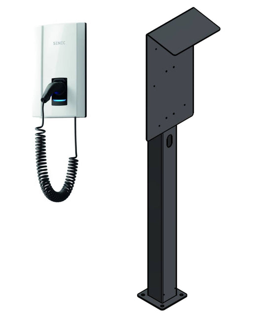 Colonne de charge adaptable sur Senec Pro S Wallbox avec toit | Support | Pied | Stèle | Base