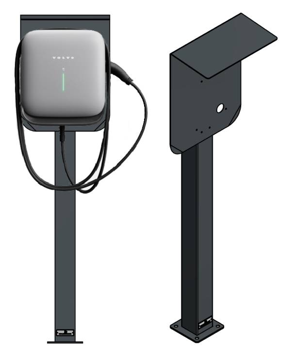 Colonne de charge adaptable sur Senec Pro S Wallbox avec toit | Support | Pied | Stèle | Base