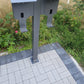 Colonne de charge adaptée à 2 Easee Wallbox avec toit | BESIDE | Support | Pied | Stèle | Base