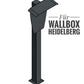 Colonne de charge double convenant à 2 Wallboxes Heidelberg avec toit | support | pied | stèle
