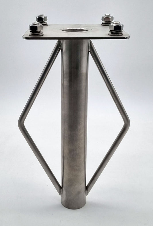 Socle de montage au sol adapté à la colonne de recharge DIE.de à bétonner (dimensions : 300x140x140mm - diamètre du tube 40mm)