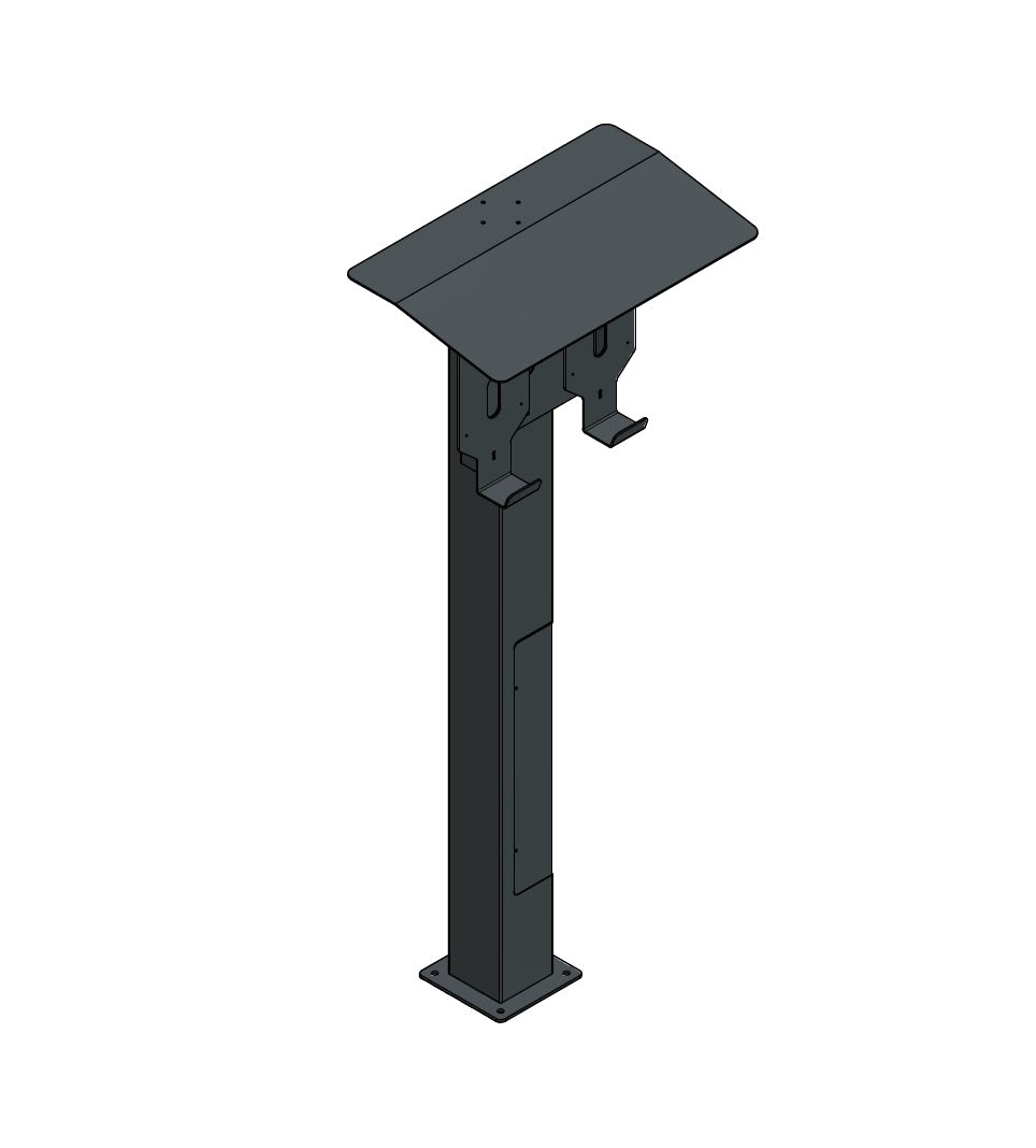 Colonne de charge double "BESIDE" spéciale pour Easee Wallbox - Stèle - Pied de support