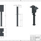 Double colonne de charge adaptée à 2x Mercedes Benz ECE Wallbox avec toit | support | pied | stèle | base