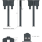 Colonne de charge adaptée à 2 Easee Wallbox avec toit | BESIDE | Support | Pied | Stèle | Base