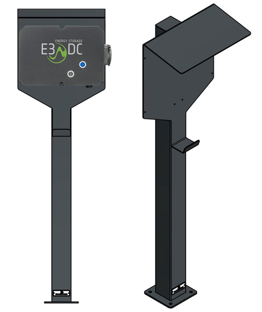 Borne de recharge adaptée à E3/DC easy connect 11kw Wallbox avec toit | support | pied | stèle | base